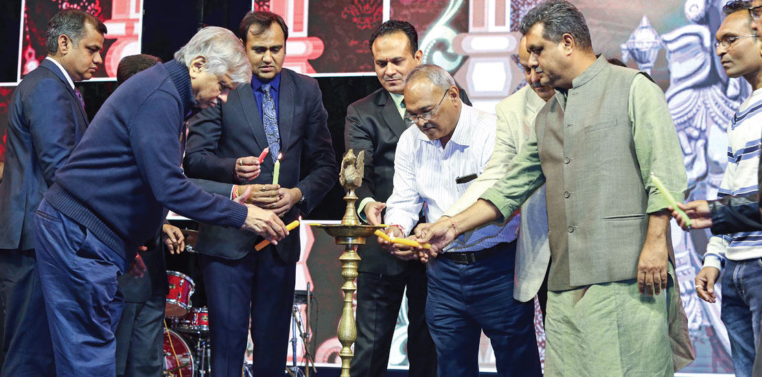 Opening ceremony – Lighting the lamp at Anandotsav-Excellence Awards, Greater Gujarat